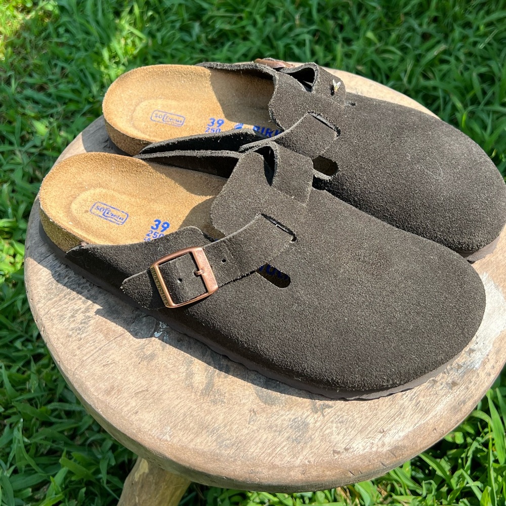 MOCHA BIRKENSTOCK BOSTON SOFT FOOTBED